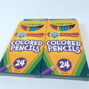 Crayola Colored Pencils 2 packs of 24 Pre-sharpened Colored Pencils